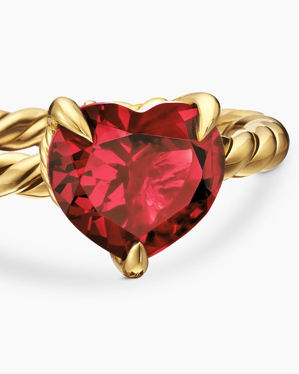 Chatelaine Heart Ring in 18K Yellow Gold, 7mm