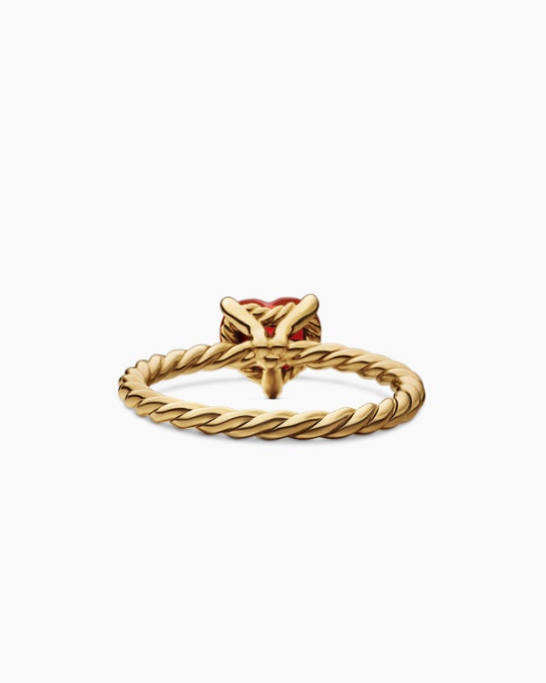 Chatelaine Heart Ring in 18K Yellow Gold, 7mm