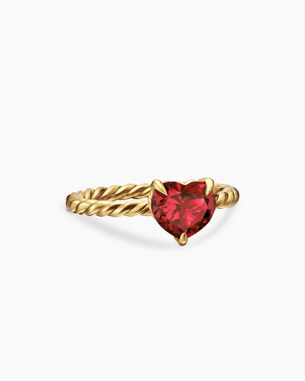 Chatelaine Heart Ring in 18K Yellow Gold, 7mm