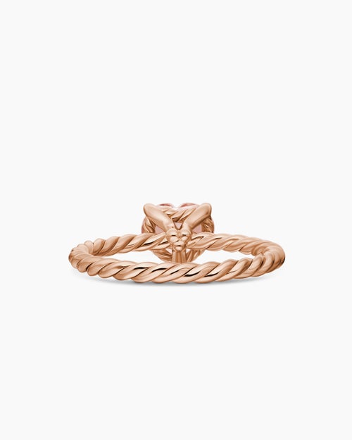 Womens Chatelaine® Heart Ring in 18K Rose Gold with Morganite, 7mm