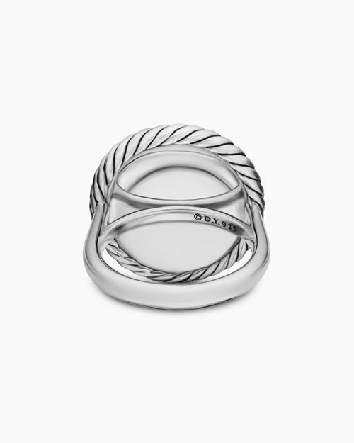 Womens DY Elements Ring in Sterling Silver with Diamonds, 21.2mm