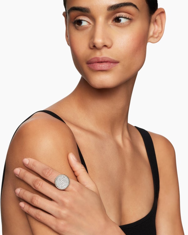 DY Elements Ring in Sterling Silver with Diamonds, 21.2mm