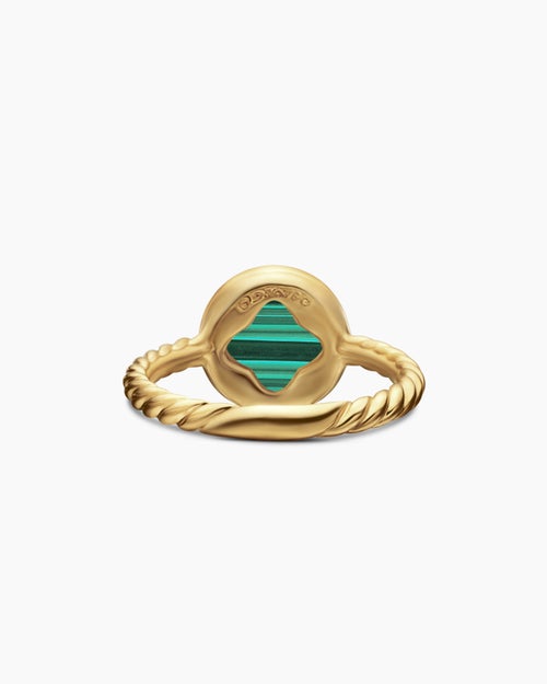 Womens Petite DY Elements Ring in 18K Yellow Gold with Diamonds, 11.3mm
