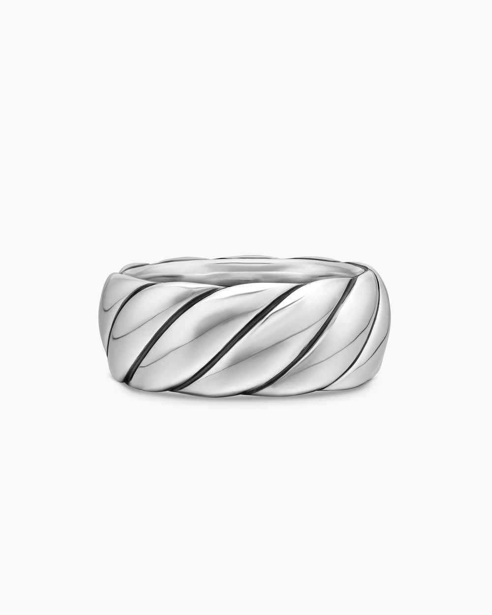 Anneau Sculpted Cable en argent sterling, 9 mm femmes