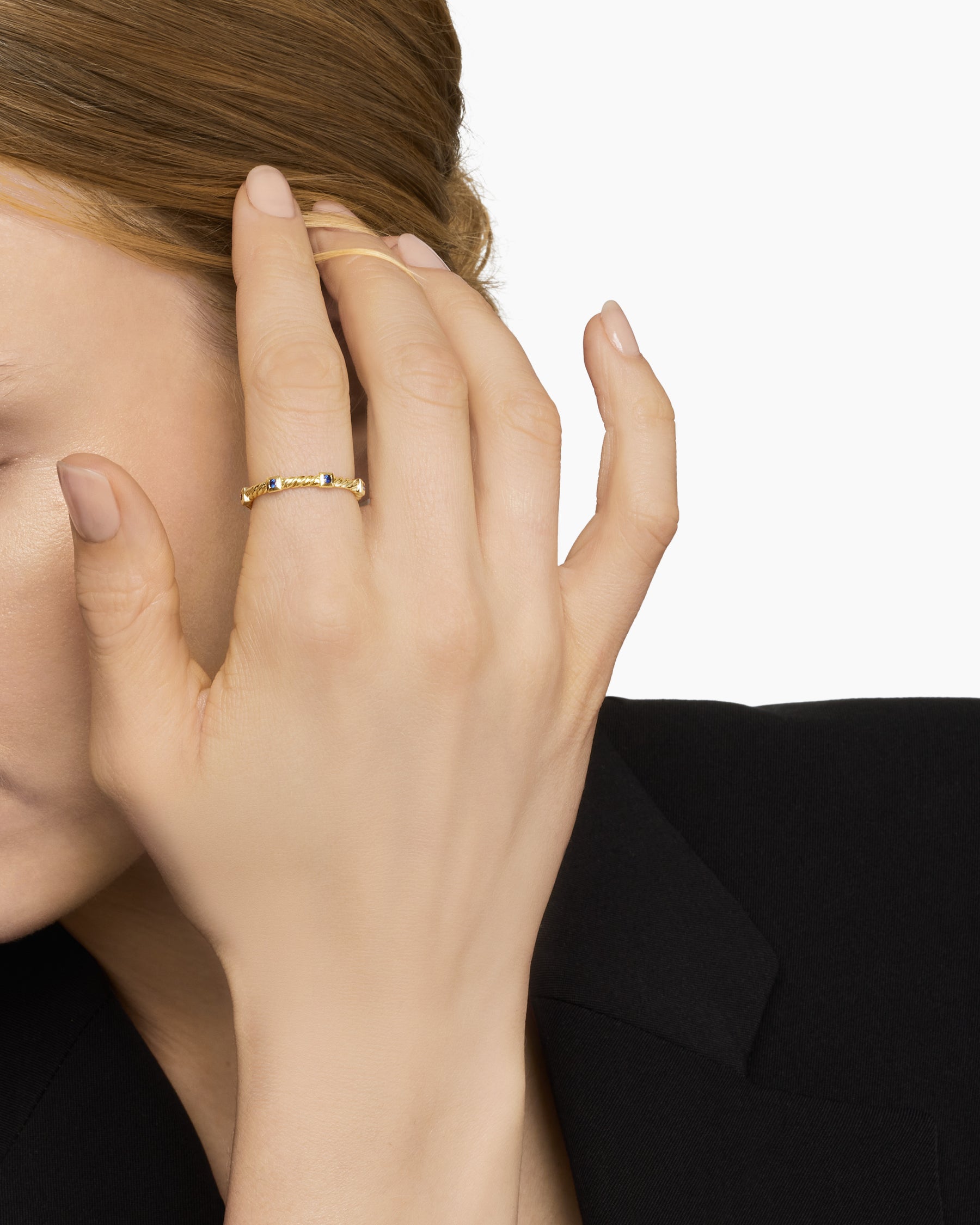 David Yurman 18K Gold Stack Ring Cable Collectibles