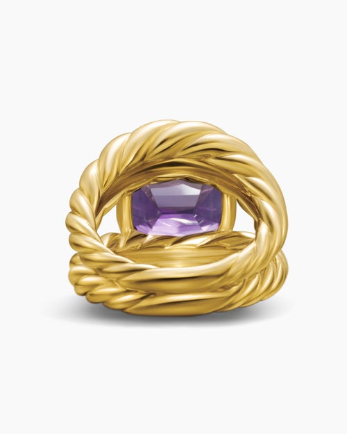 Womens Marbella Ring in 18K Yellow Gold with Amethyst, 20mm