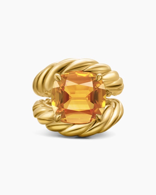 Womens Marbella Ring in 18K Yellow Gold with Citrine, 20mm