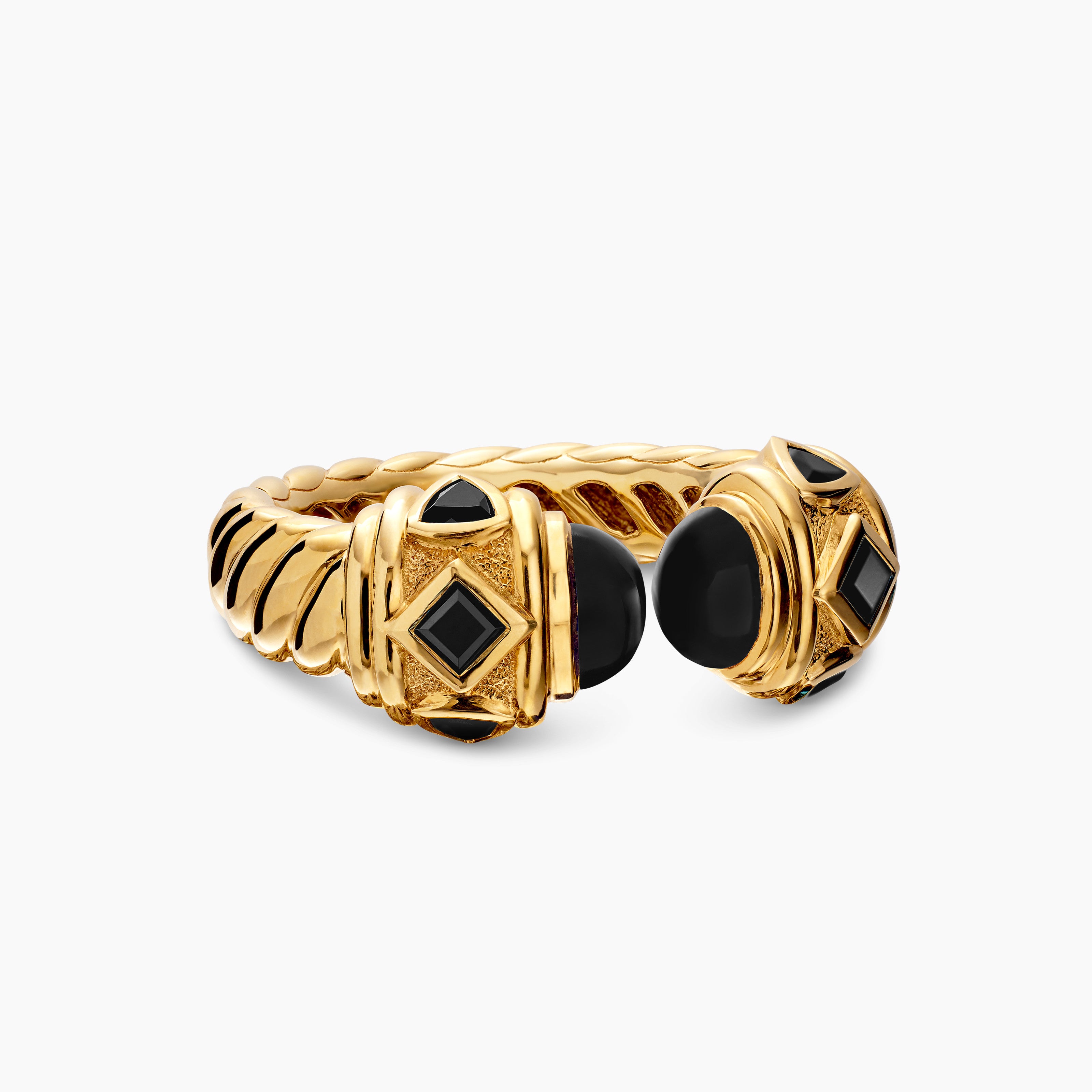 Womens Renaissance Color Ring in 18K Yellow Gold, 10mm