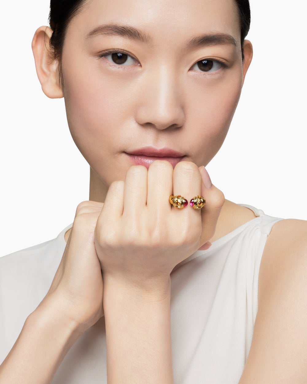 Womens Renaissance Colour Ring in 18ct Yellow Gold, 10mm