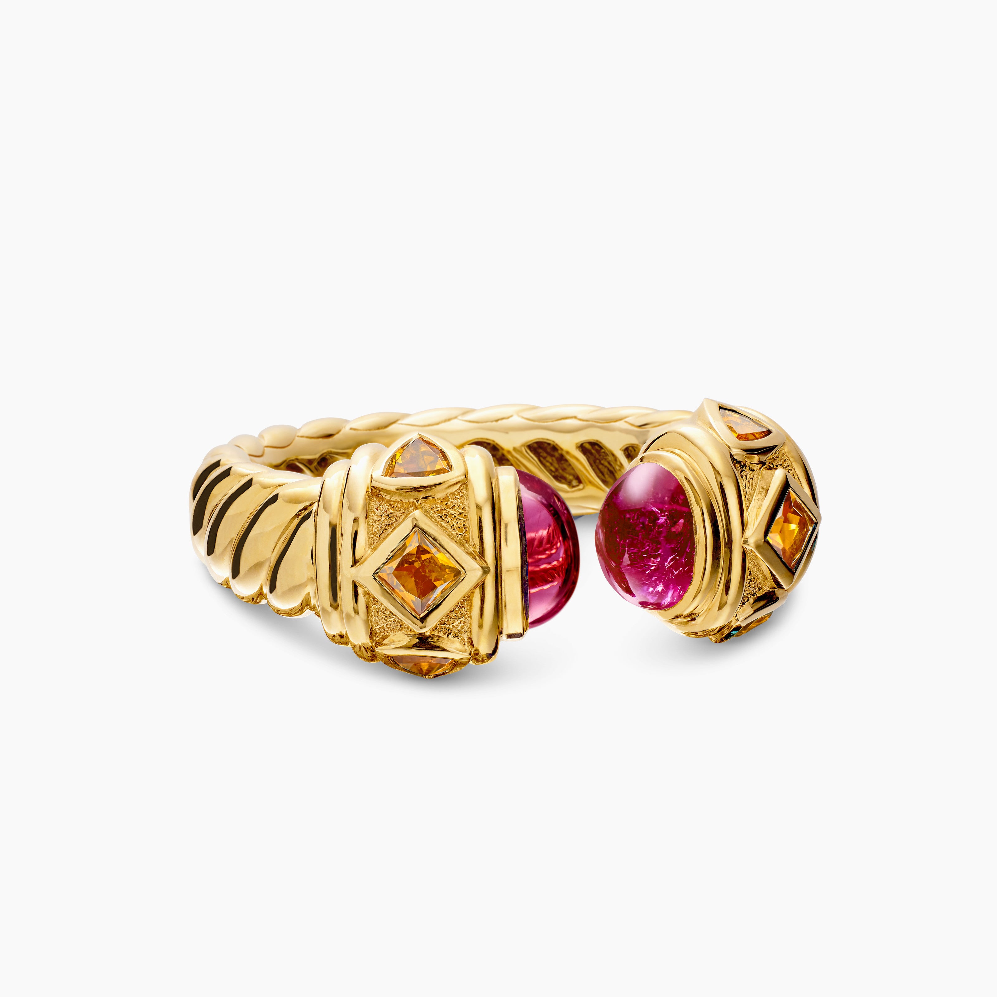 Womens Renaissance Color Ring in 18K Yellow Gold, 10mm