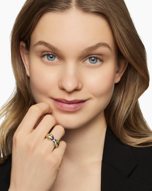 Renaissance Color Ring in 18K Yellow Gold, 9.9mm