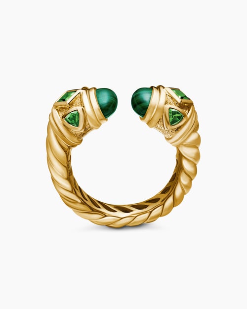 Womens Renaissance Color Ring in 18K Yellow Gold, 10mm