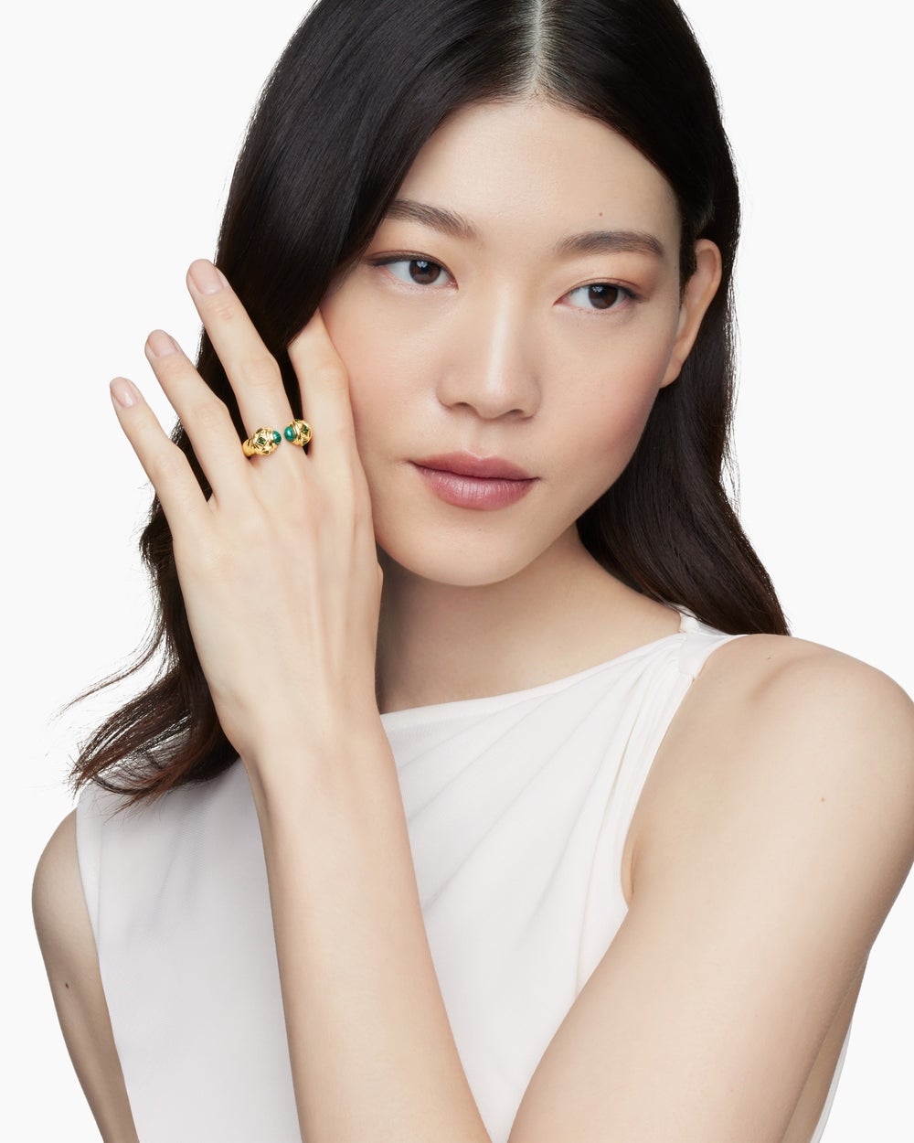 Womens Renaissance Colour Ring in 18ct Yellow Gold, 10mm
