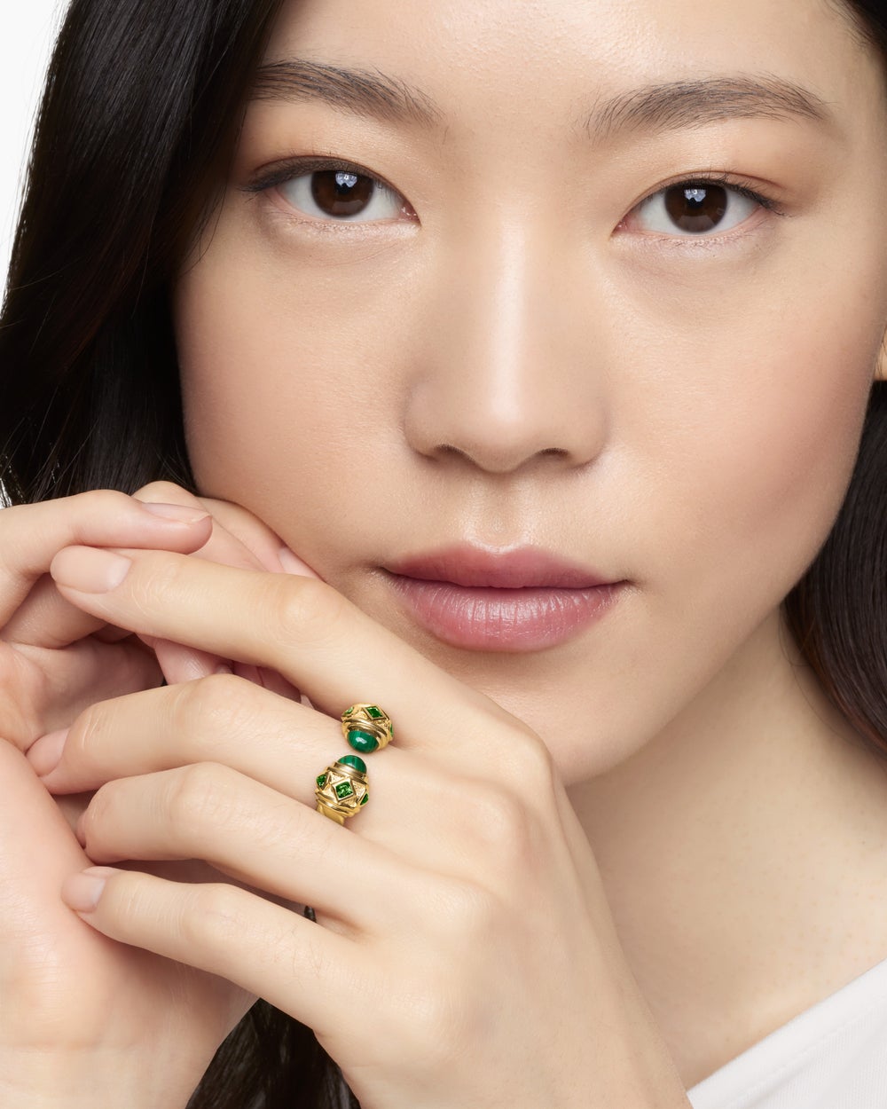Womens Renaissance Colour Ring in 18ct Yellow Gold, 10mm