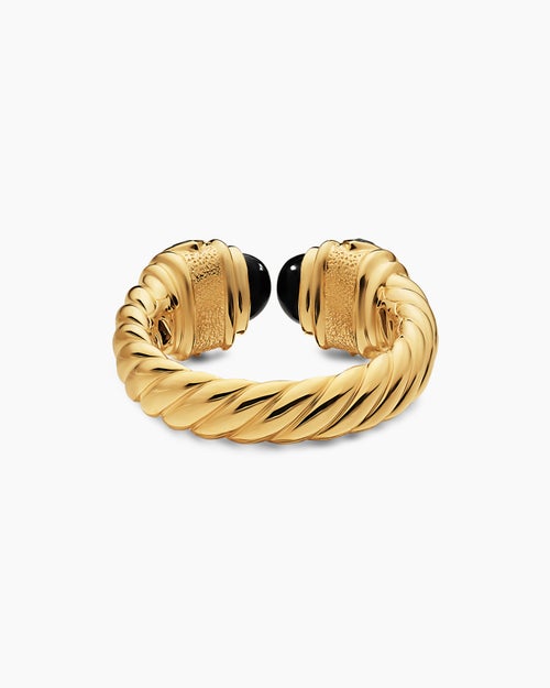 Womens Renaissance Color Ring in 18K Yellow Gold, 10mm