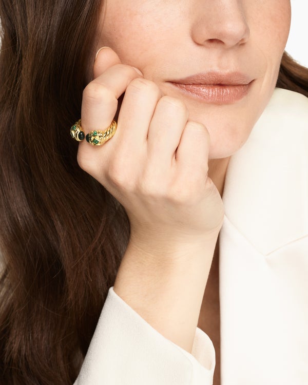 Renaissance Color Ring in 18K Yellow Gold, 9.9mm