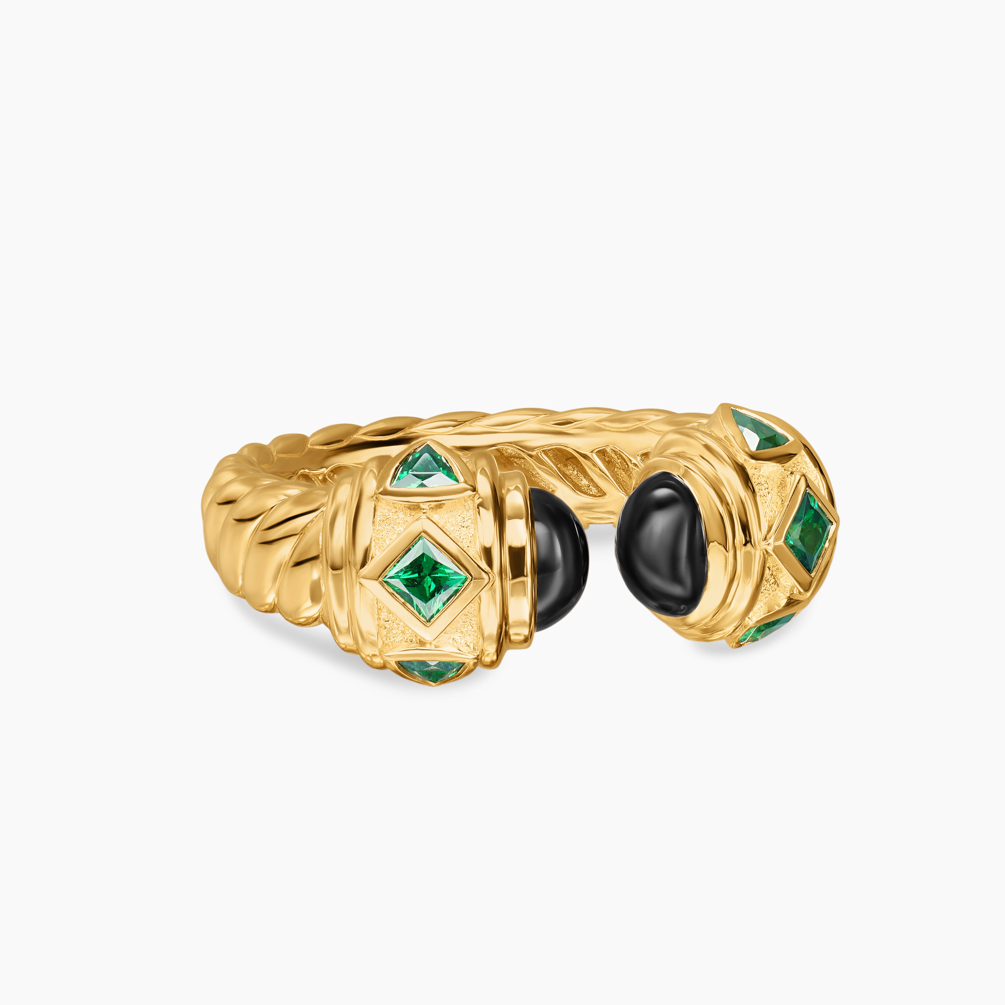 Womens Renaissance Color Ring in 18K Yellow Gold, 10mm