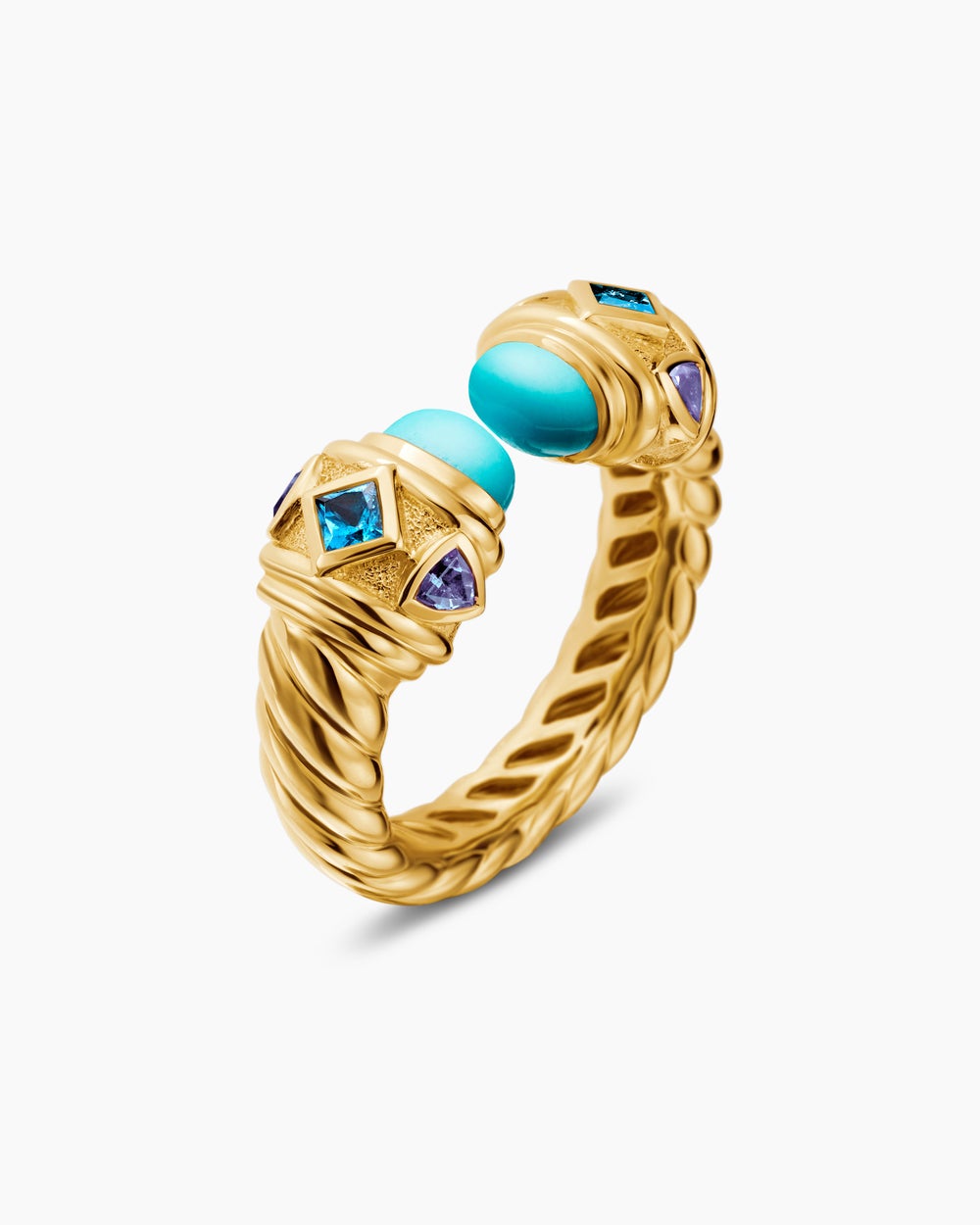 Womens Renaissance Colour Ring in 18ct Yellow Gold, 10mm