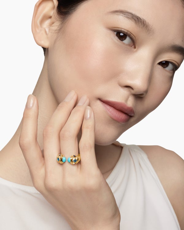 Renaissance Color Ring in 18K Yellow Gold, 9.9mm