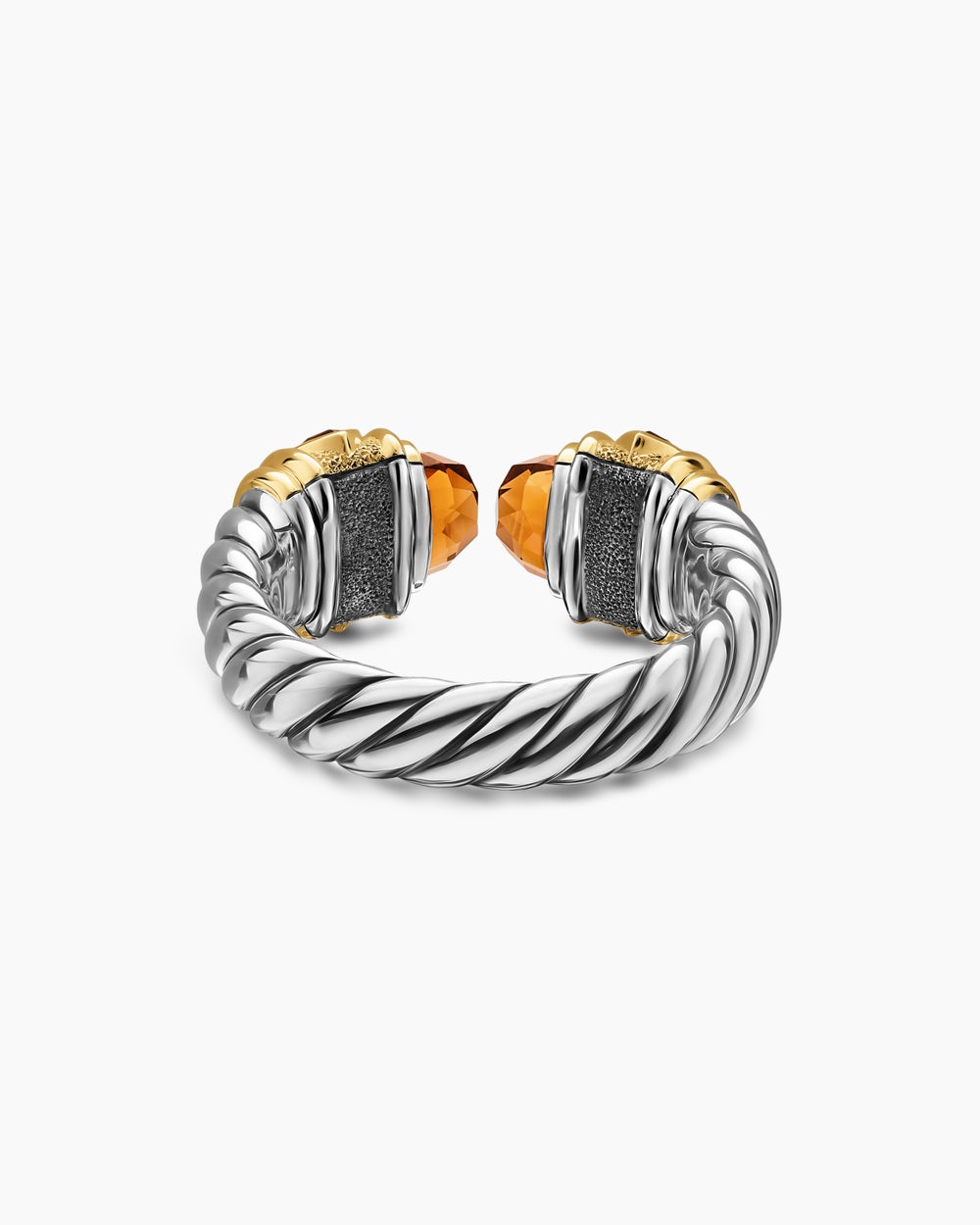 Womens Renaissance Colour Ring in Sterling Silver with 14ct Yellow Gold, 10mm