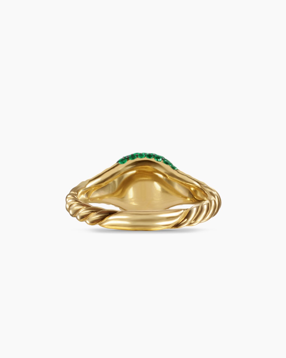 Womens Petite Pavé Pinky Ring in 18K Yellow Gold, 7mm