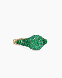 Petite Pavé Pinky Ring in 18K Yellow Gold with Diamonds, 7mm