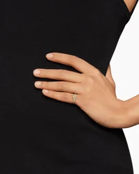 Petite Pavé Pinky Ring in 18K Yellow Gold with Diamonds, 7mm