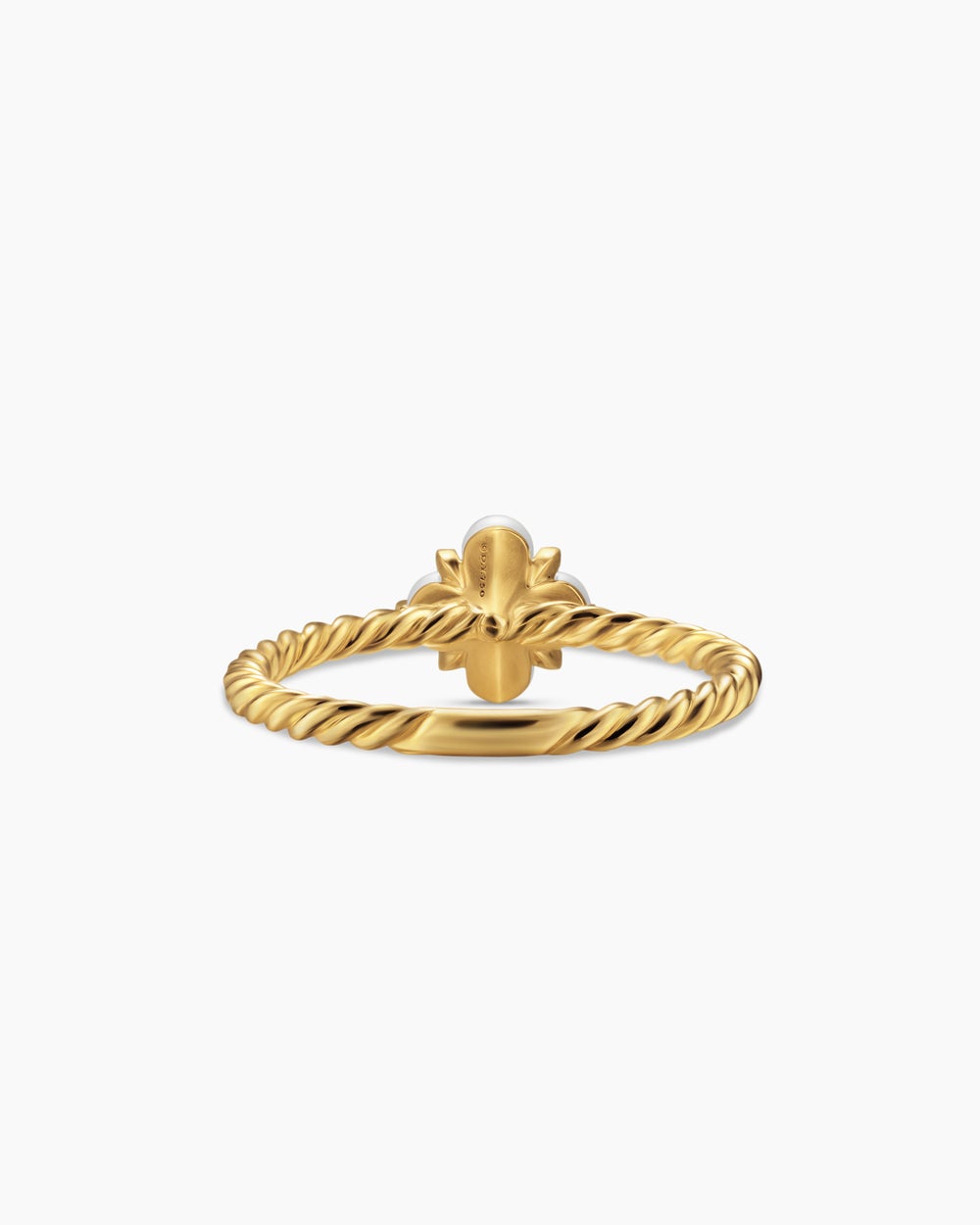Womens Petite Modern Renaissance® Pearl Ring in 18ct Yellow Gold with Diamond, 7.9mm