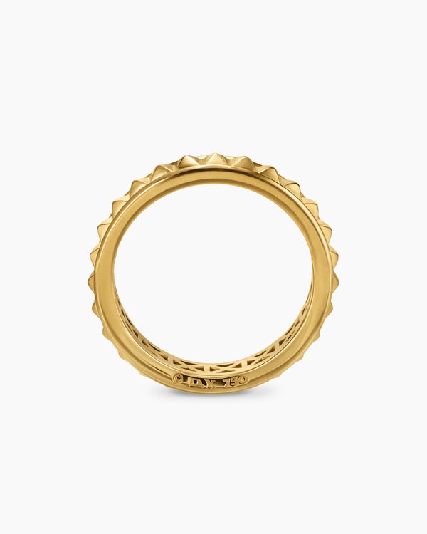 Pyramid Band Ring in 18K Yellow Gold, 4mm