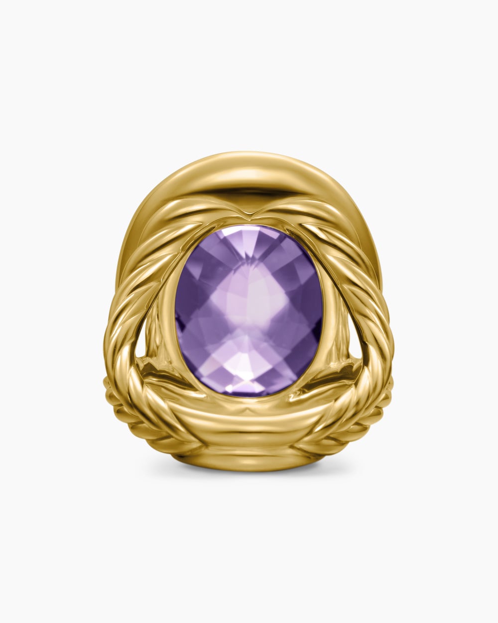 Womens Albion Oval Ring in 18K Yellow Gold with Diamonds, 21mm