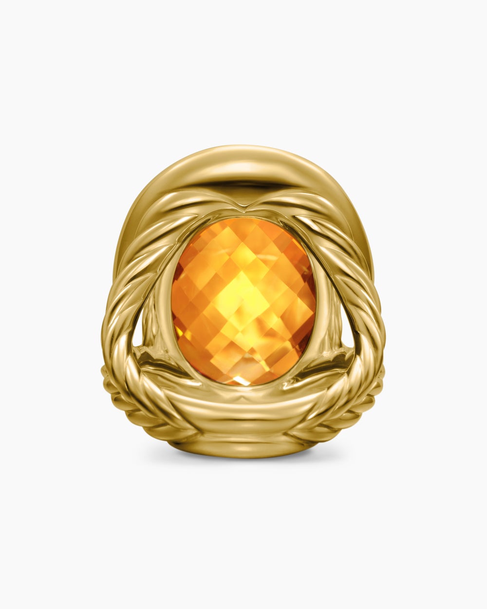 Womens Albion Oval Ring in 18K Yellow Gold with Diamonds, 21mm