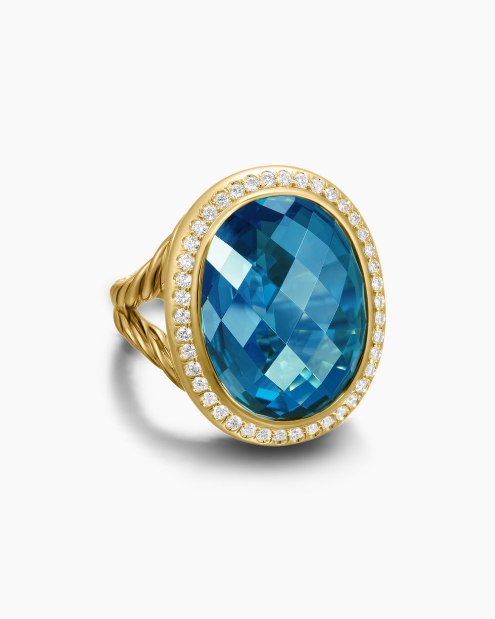 Bague Albion ovale en or jaune 18 carats avec diamants, 21 mm femmes