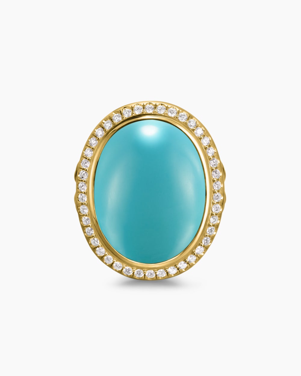 Bague Albion ovale en or jaune 18 carats avec diamants, 21 mm femmes