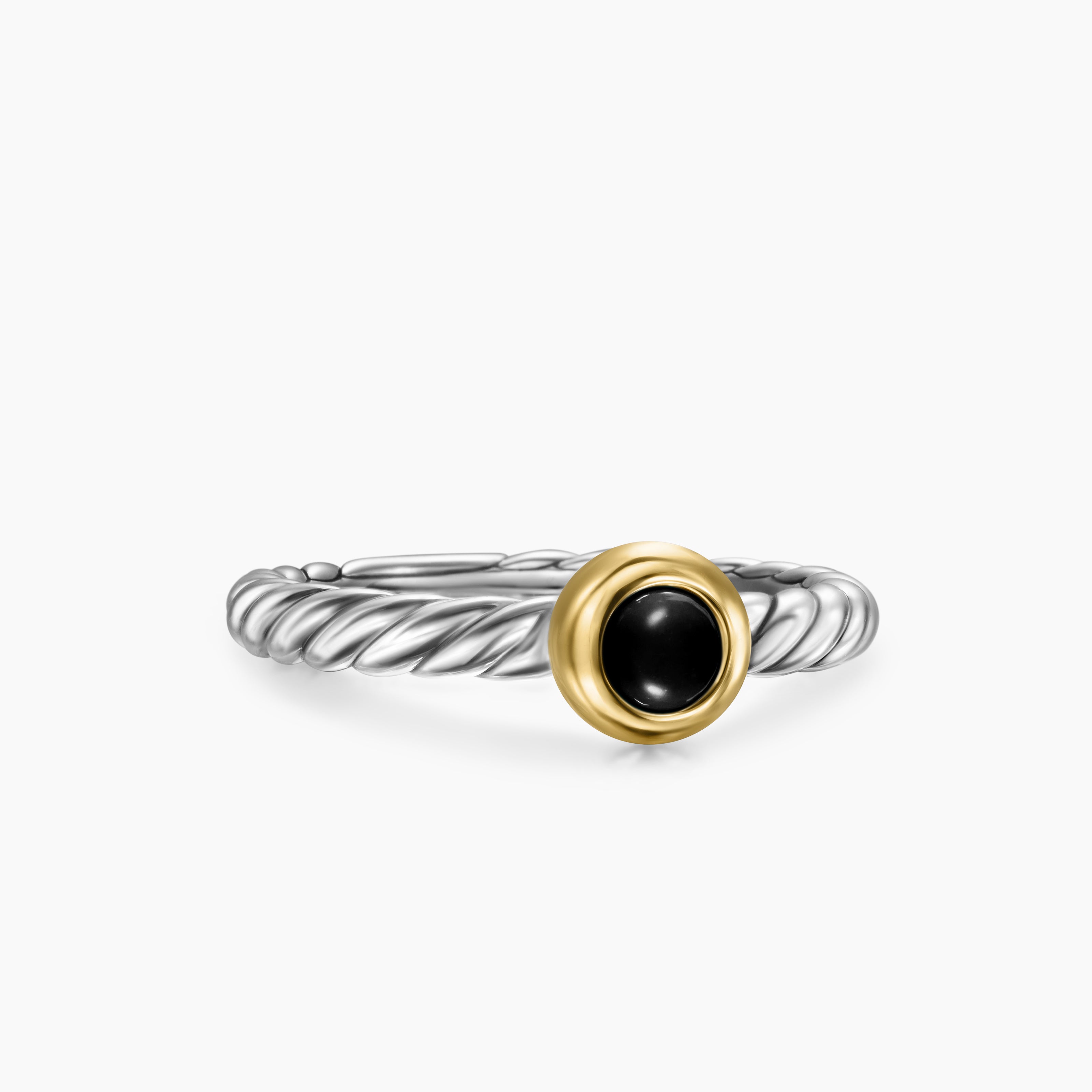 Bague Cable de petite taille en argent sterling avec or jaune 14 carats, 2,8 mm femmes 
