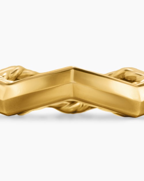 Womens Zig Zag Stax Ring in 18K Yellow Gold, 3mm