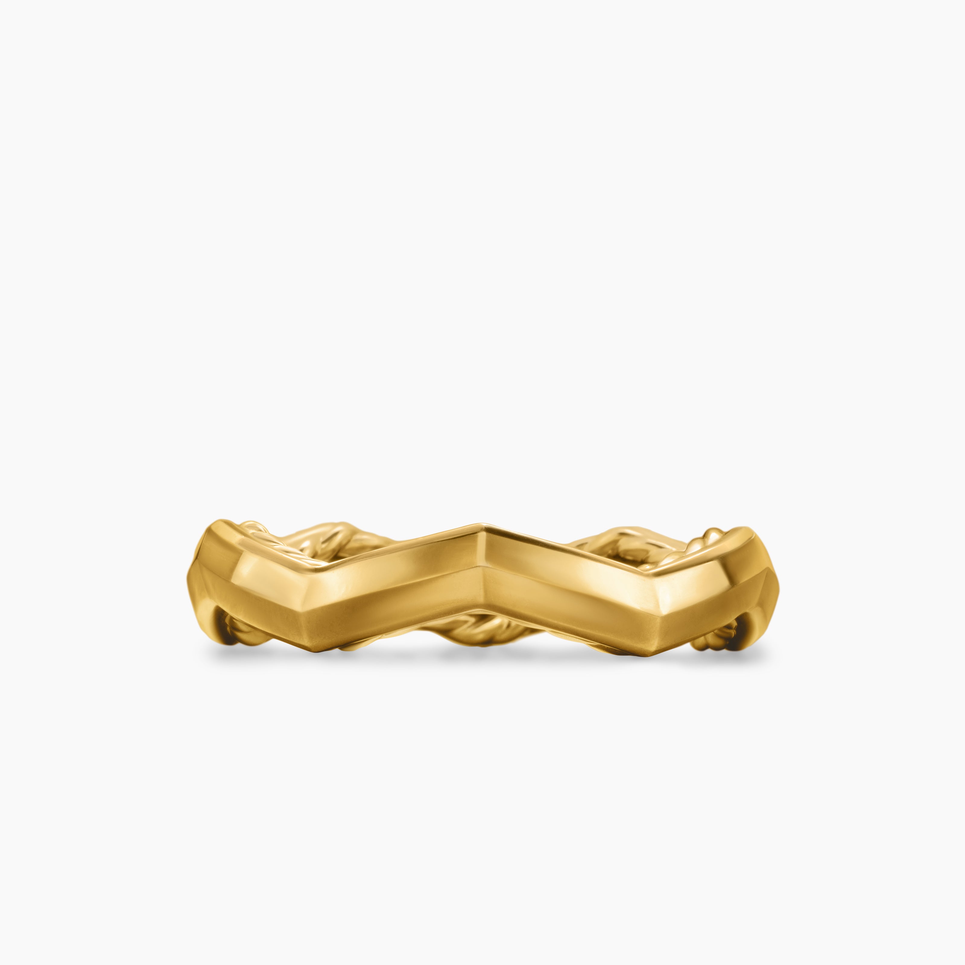 Womens Zig Zag Stax Ring in 18K Yellow Gold, 3mm