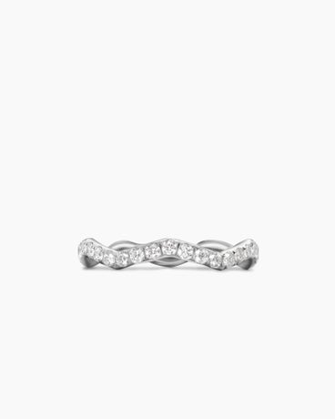 Zig Zag Stax Ring in Sterling Silver with Diamonds, 2mm