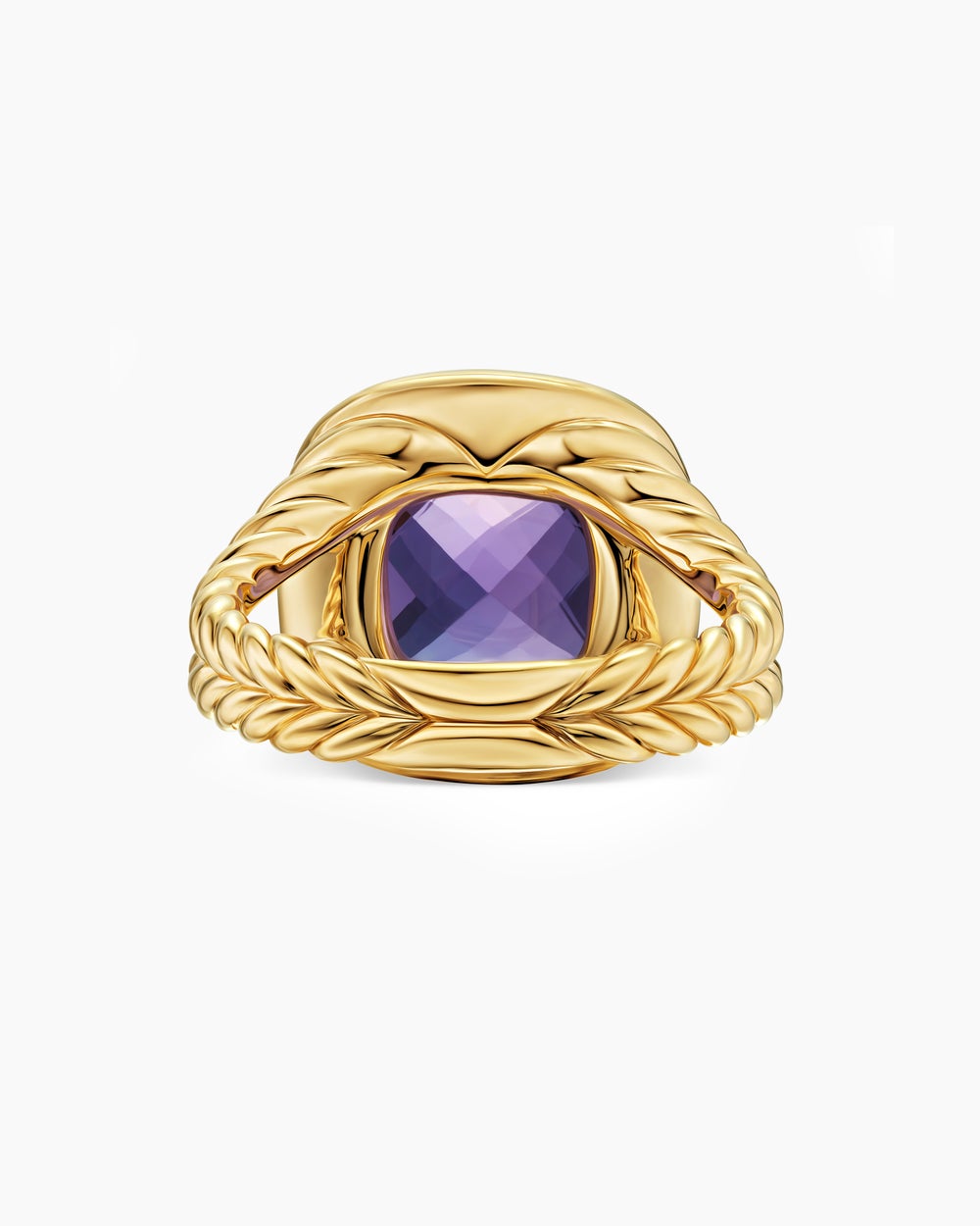 Bague Albion en or jaune 18 carats avec diamants, 11 mm pour femmes
