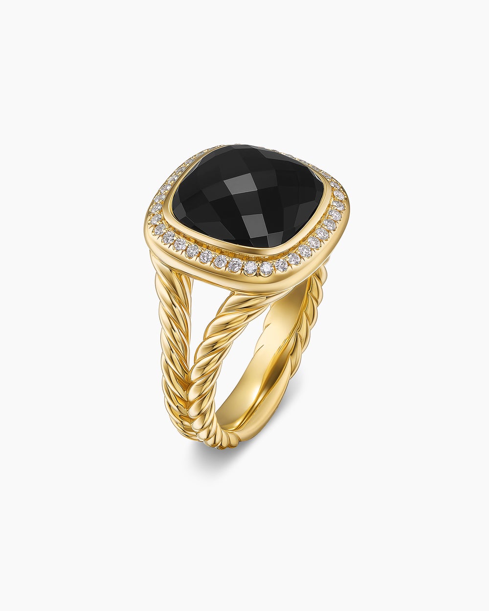 Womens Albion Ring in 18ct Yellow Gold with Diamonds, 11mm