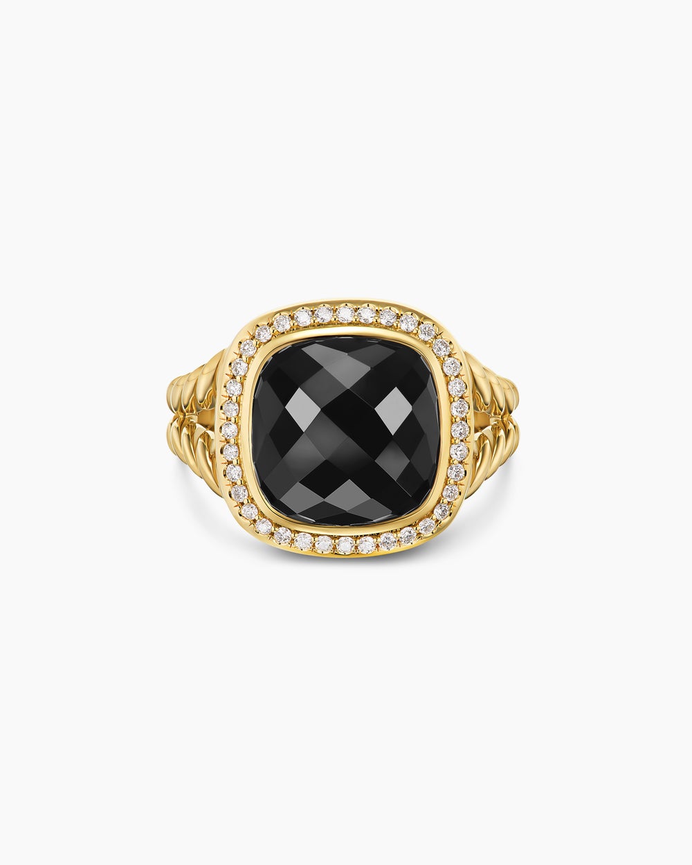 Womens Albion Ring in 18ct Yellow Gold with Diamonds, 11mm