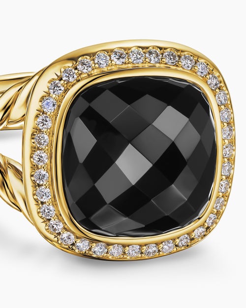 Womens Albion Ring in 18ct Yellow Gold with Diamonds, 11mm