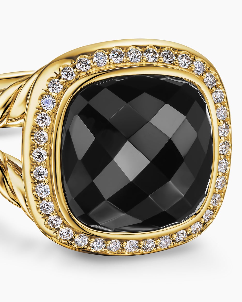Womens Albion Ring in 18ct Yellow Gold with Diamonds, 11mm