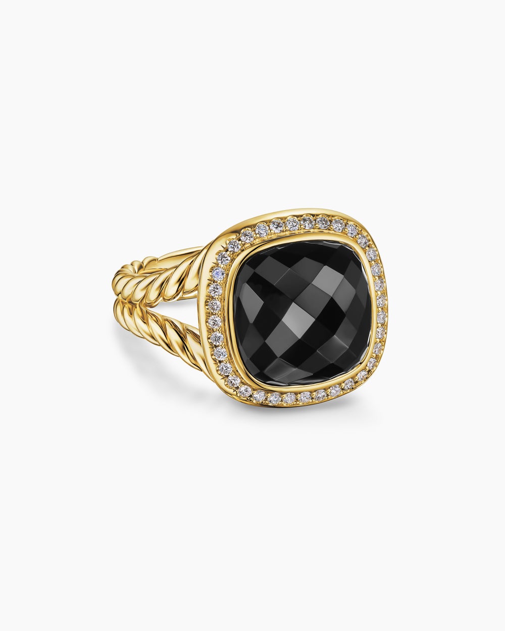 Womens Albion Ring in 18ct Yellow Gold with Diamonds, 11mm