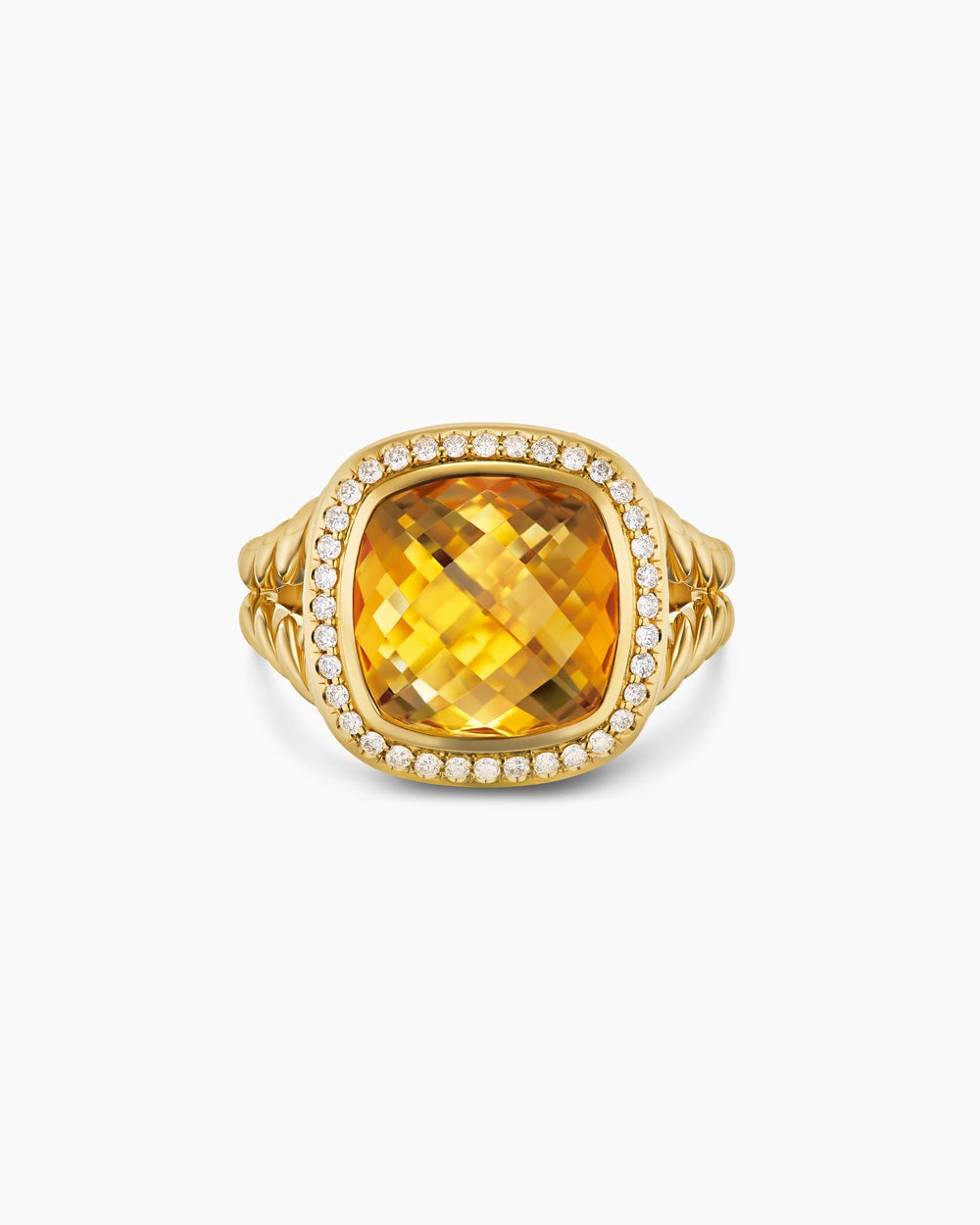 Womens Albion Ring in 18ct Yellow Gold with Diamonds, 11mm