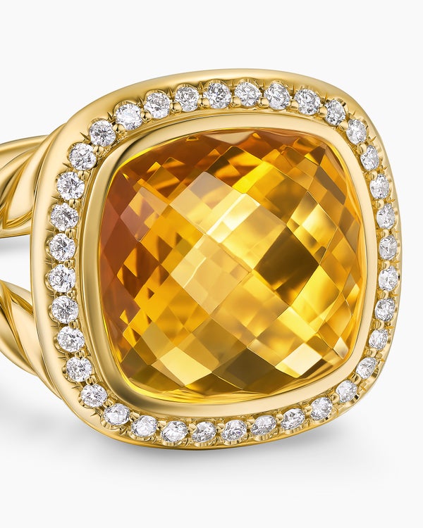 Albion Ring in 18K Yellow Gold with Diamonds, 11mm