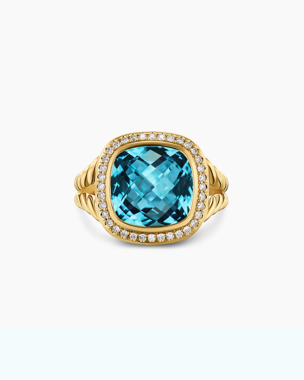 Womens Albion Ring in 18ct Yellow Gold with Diamonds, 11mm