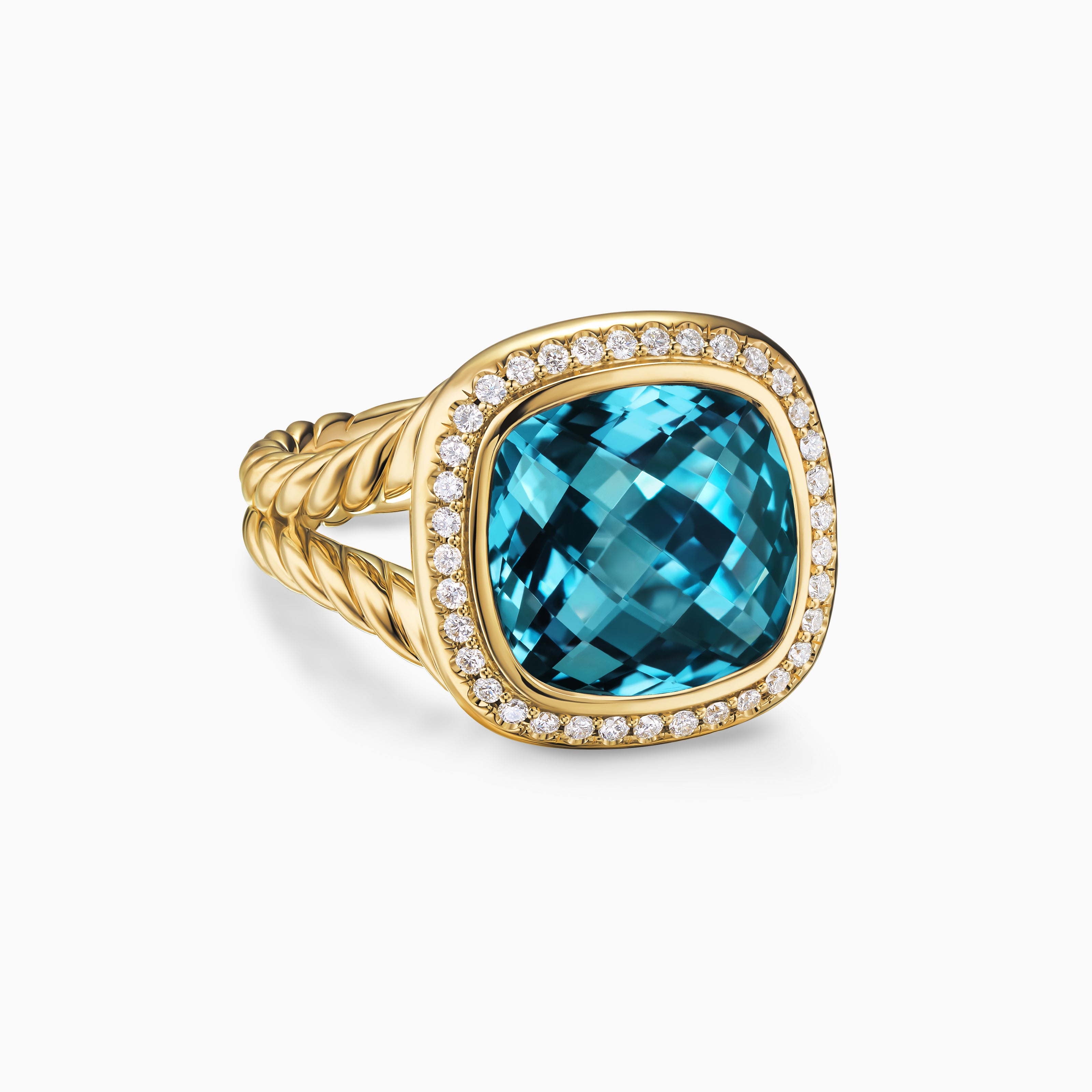 Bague Albion en or jaune 18 carats et diamants, 11 mm femme 
