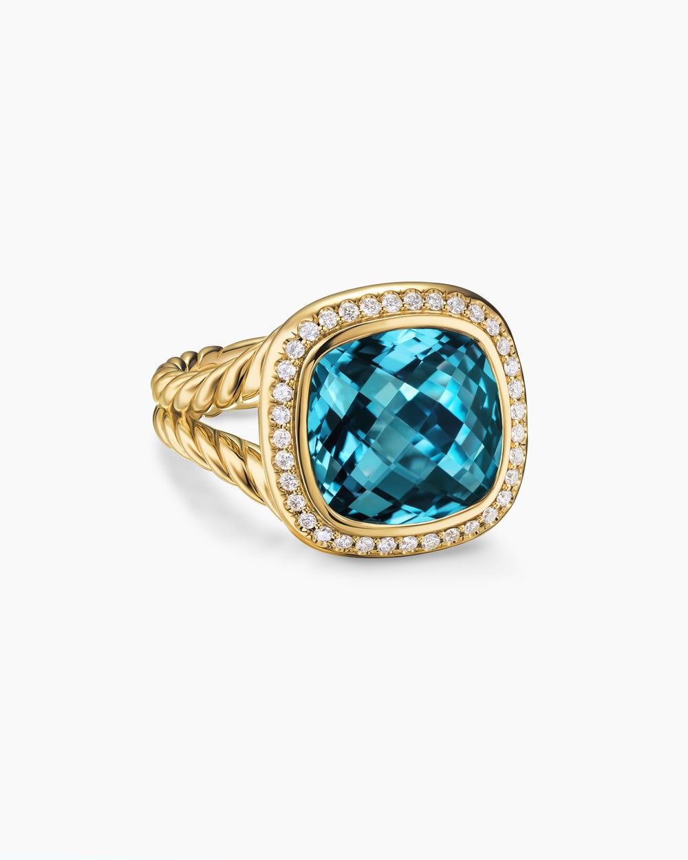 Womens Albion Ring in 18ct Yellow Gold with Diamonds, 11mm