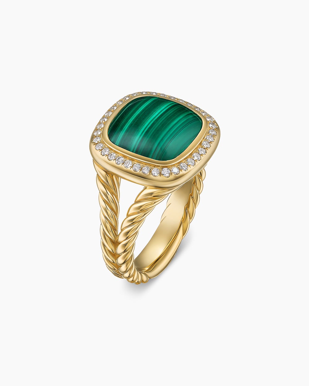 Womens Albion Ring in 18ct Yellow Gold with Diamonds, 11mm
