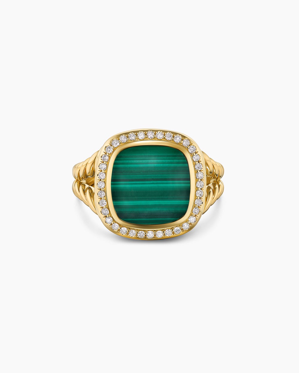 Womens Albion Ring in 18ct Yellow Gold with Diamonds, 11mm
